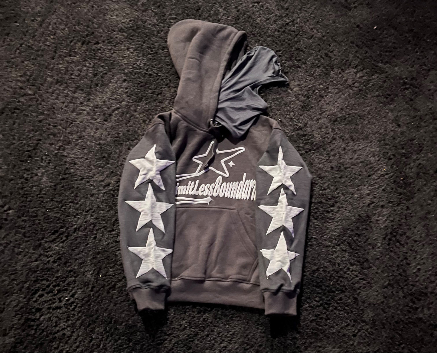 black and gray mask hoodie