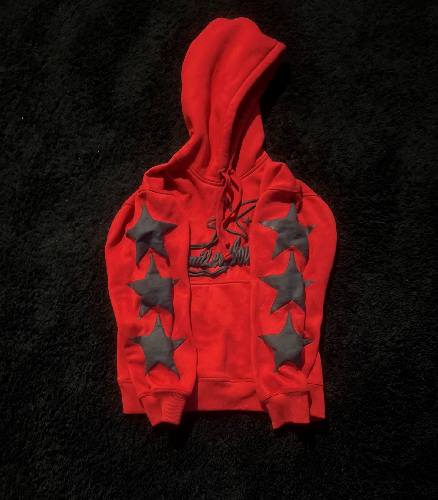 red and black mask hoodie