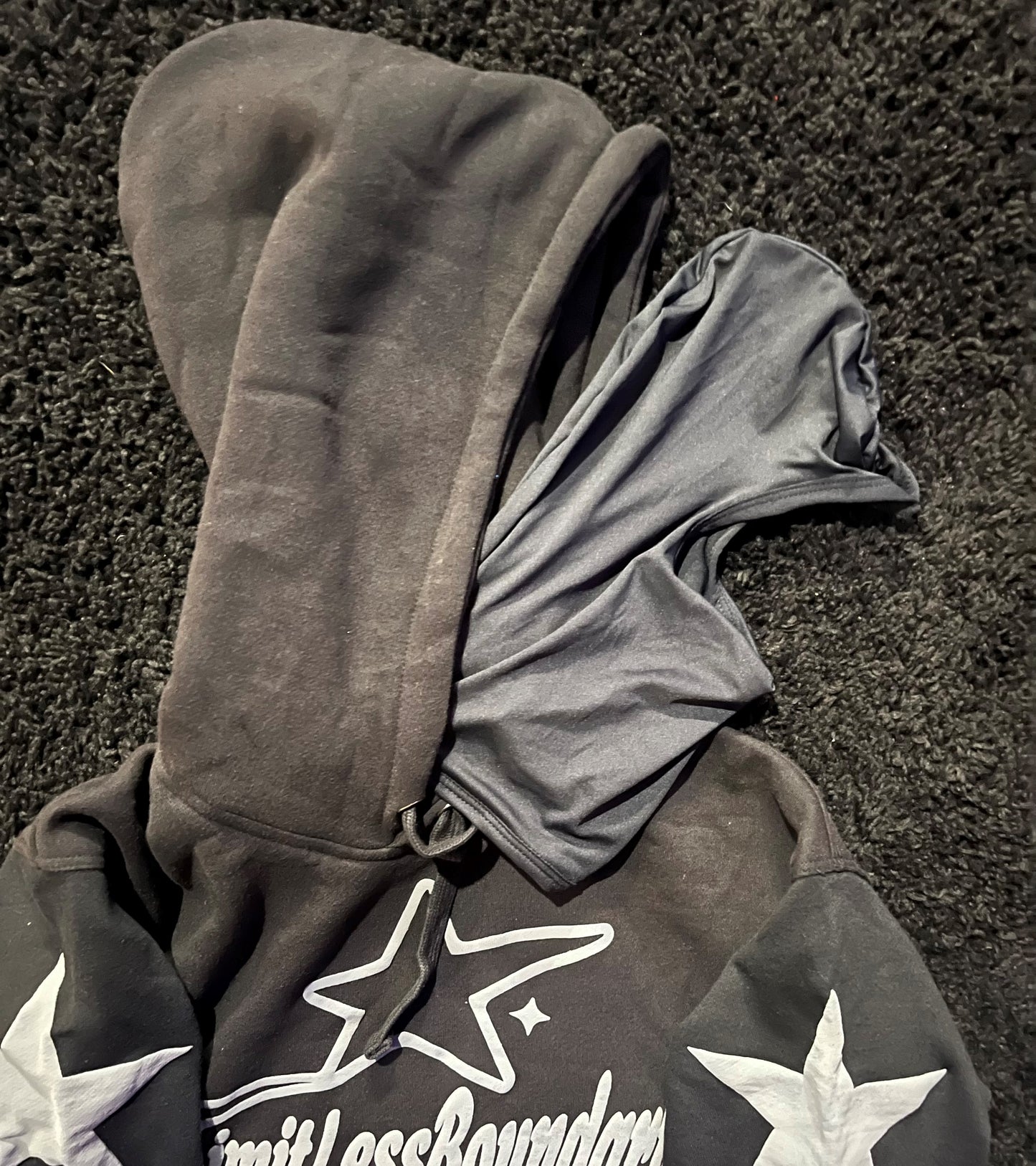 black and gray mask hoodie