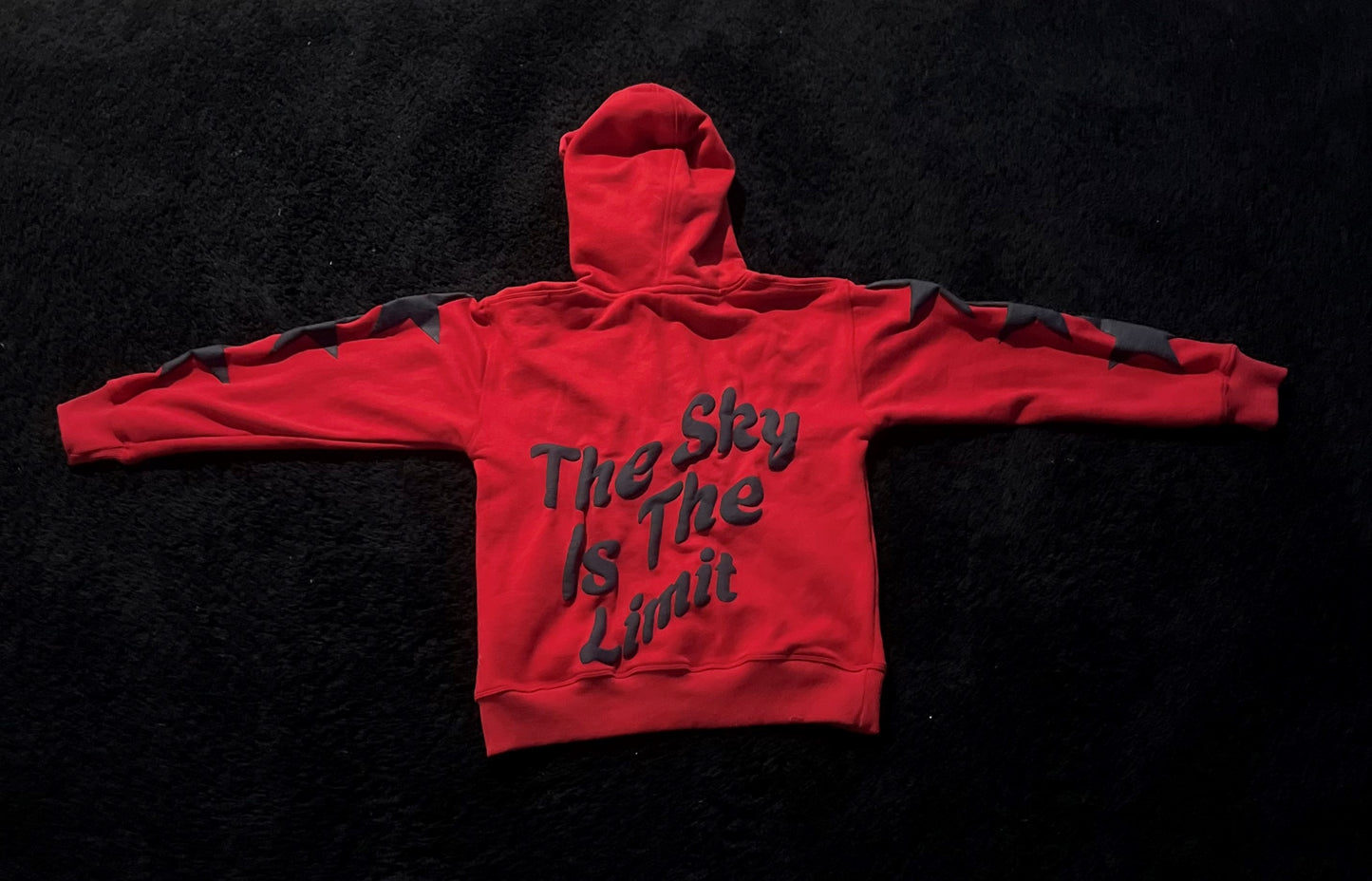 red and black mask hoodie