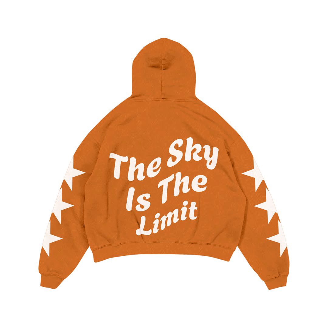 Orange and white mask hoodie